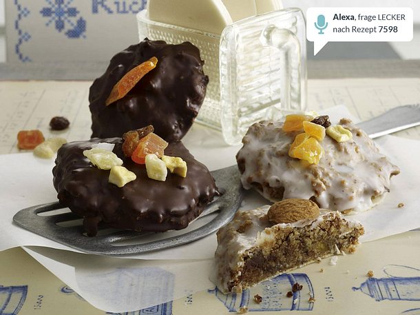 Elisen-Lebkuchen mit exotischem Trockenobst Rezept Elisen-Lebkuchen mit exotischem Trockenobst Rezept